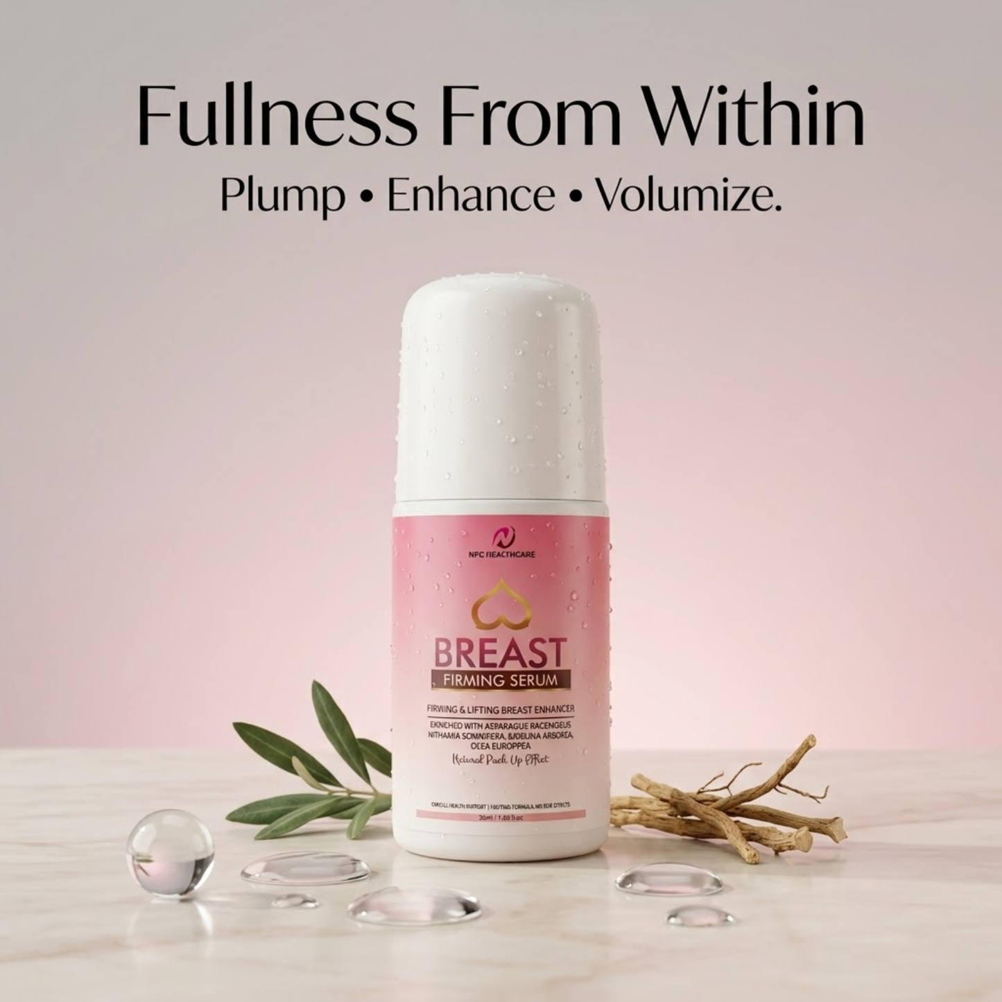 Saundaryam Ayurvedic Breast Massage Serum | Supports Skin Elasticity & Firmness | Ashwagandha, Shatavari & Utangan Enriched
