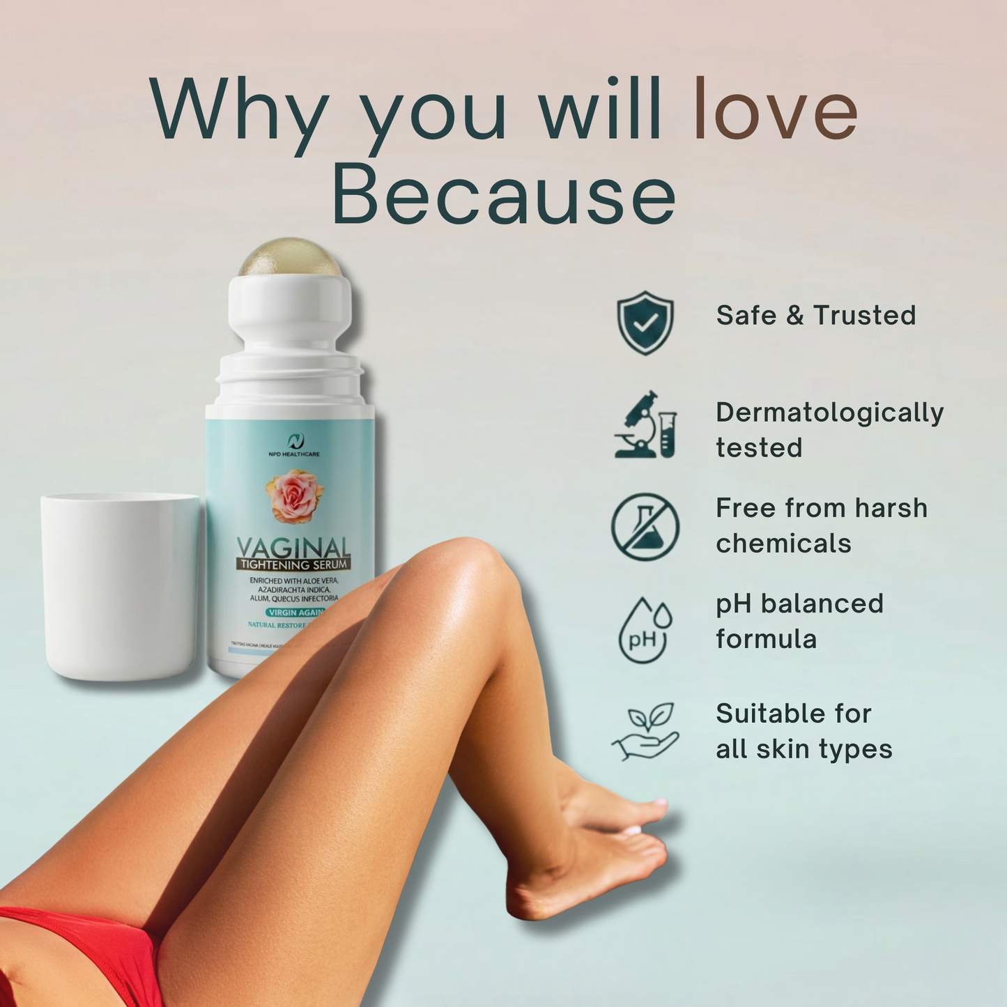 Vaginal Tightening Serum for Women | Majufal & Neem Extracts | Feminine Hygiene & Skin Firmness Care