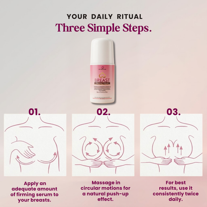 Saundaryam Ayurvedic Breast Massage Serum | Supports Skin Elasticity & Firmness | Ashwagandha, Shatavari & Utangan Enriched